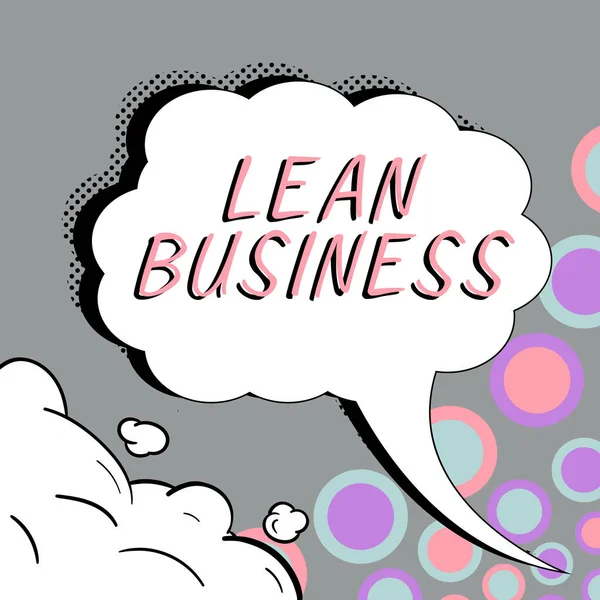 Testo Ispiratore Lean Business Concetto Che Significa Miglioramento Della Minimizzazione — Foto Stock