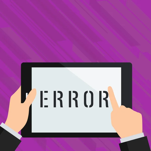 Inspiración Mostrando Signo Error Error Enfoque Empresarial Condición Estar Equivocado — Foto de Stock