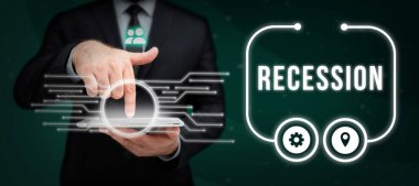 El yazısı yazısında durgunluk, iş yaklaşımı büyümede ilerleyen düşüş süreci, düşüş dönemi