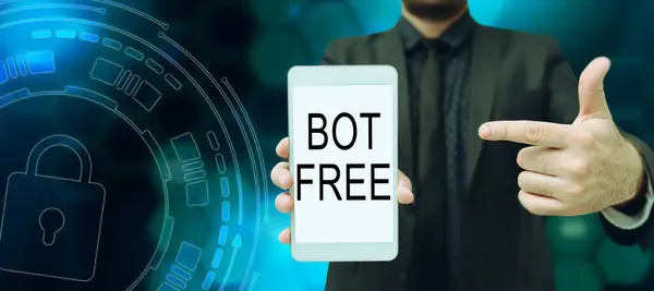Handschrift Zeichen Bot Free Geschäftsidee Ein Computerprogramm Das Automatisch Arbeitet — Stockfoto