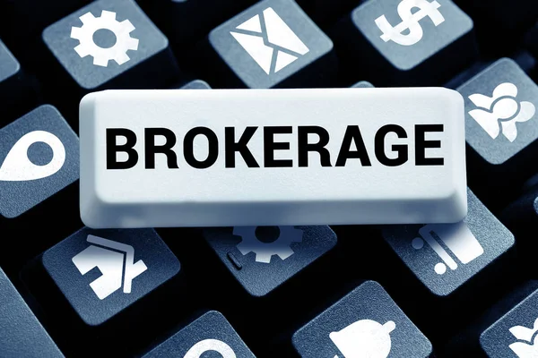 Inspirációt Adó Szöveg Brokerage Business Approach Megbízható Ügynökként Vagy Közvetítőként — Stock Fotó