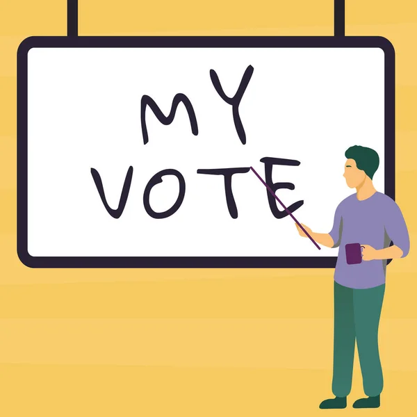 Inspiration Showing Sign Vote Business Approach Act Showing Your Choice — Stock Photo, Image