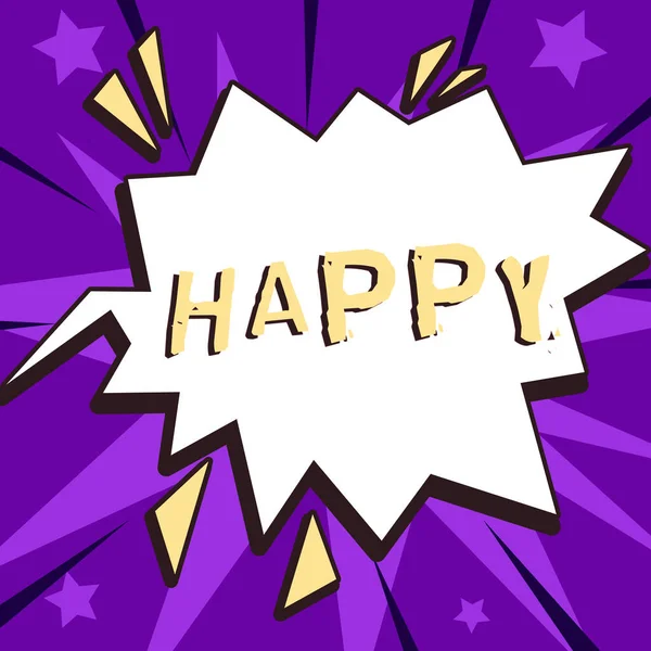 Kézírás Szöveg Boldog Üzleti Kirakat Érezni Vagy Megmutatni Öröm Elégedettség — Stock Fotó