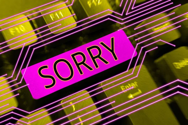 Εννοιολογική Απεικόνιση Συγνώμη Επιχειρηματική Έννοια Λέει Κάποιος Ότι Είστε Ντροπιασμένοι — Φωτογραφία Αρχείου
