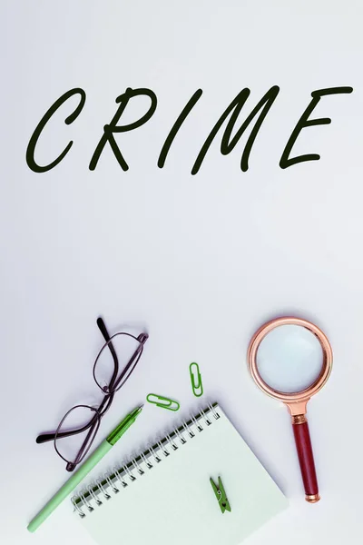 Ihletet Adó Szöveg Bűncselekmények Üzleti Ötlet Szövetségi Bűncselekmények Törvényben Büntetendő — Stock Fotó