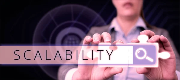 Sign Displaying Scalability Word Written Capable Being Easily Expanded Upgraded — ストック写真