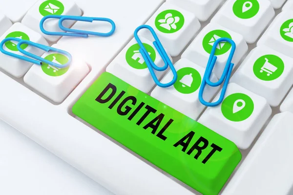 Текст Почерка Digital Art Business Approach Use Skill Creative Imagination — стоковое фото