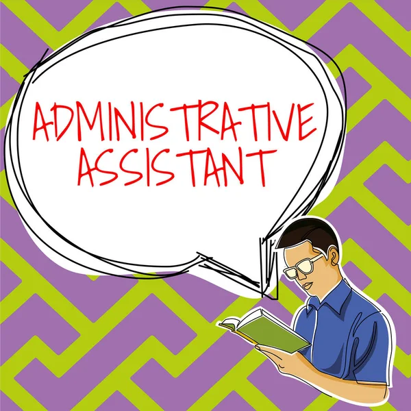 Handschrift Administratieve Assistent Business Showcase Administratie Ondersteuning Specialist Clerical Taken — Stockfoto