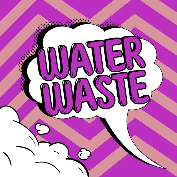 Subtítulos Conceptual Water Waste Word Liquid Has Been Used Part — Foto de Stock