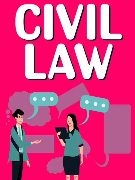 Conception Civil Law 비지니스 아이디어 Business Idea Law 구성원간의 관계를 — 스톡 사진