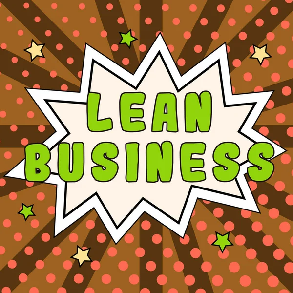 Conceptuele Weergave Lean Business Conceptuele Fotoverbetering Van Afvalminimalisatie Zonder Productiviteit — Stockfoto