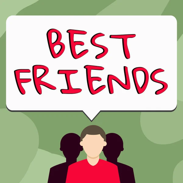 Text Caption Presenting Best Friends Business Idea Person You Value — Stock fotografie