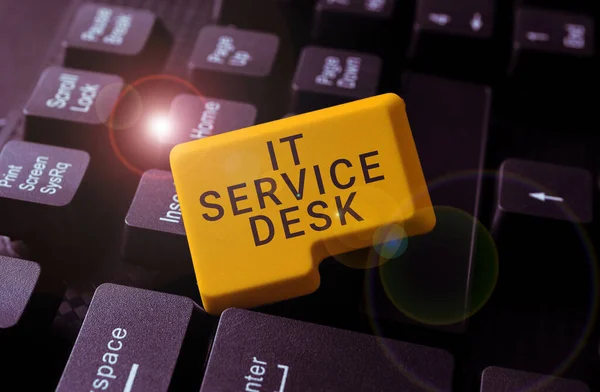 Writing Displaying Text Service Desk Internet Concept Technological Support Online — Fotografia de Stock