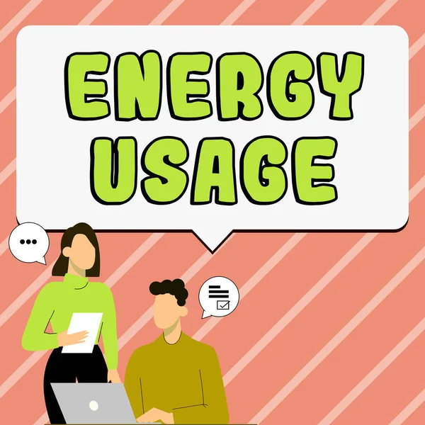 Использование Энергии Обзор Бизнеса Количество Потребляемой Используемой Энергии Процессе Системе — стоковое фото