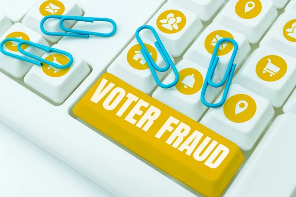 Text Caption Presenting Voter Fraud Business Overview Formal Indication Choice — 스톡 사진