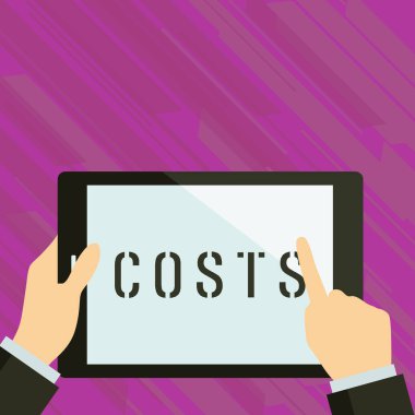 İlhamın maliyetlerini gösteren metin, İş Genel Bakış Harcamaları Bir şey satın almak için harcanması gereken tutar