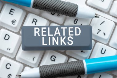 İlgili Bağlantılar, İş Konsepti Web Sayfası Çapraz referans Hotlinks Hiperlinkleri içerisindeki bir web sitesi