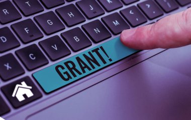 Metin başlığı Grant 'i temsil ediyor, bir kurum veya hükümet tarafından burs için verilen kavramsal fotoğraf.