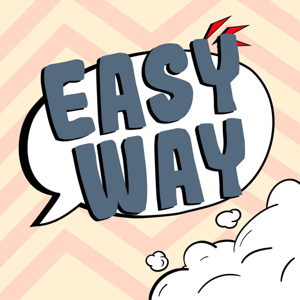 Inspirációt Adó Szöveg Easy Way Business Showcase Nehéz Döntést Hoz — Stock Fotó