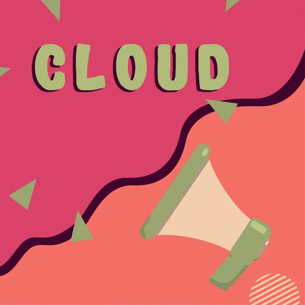 Εγγραφή Εμφάνισης Κειμένου Cloud Επιχειρηματική Ιδέα Ορατή Μάζα Συμπυκνωμένων Υδρατμών — Φωτογραφία Αρχείου