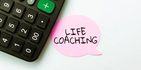 Text Sign Showing Life Coaching Business Showcase Improve Lives Challenges — Stok fotoğraf
