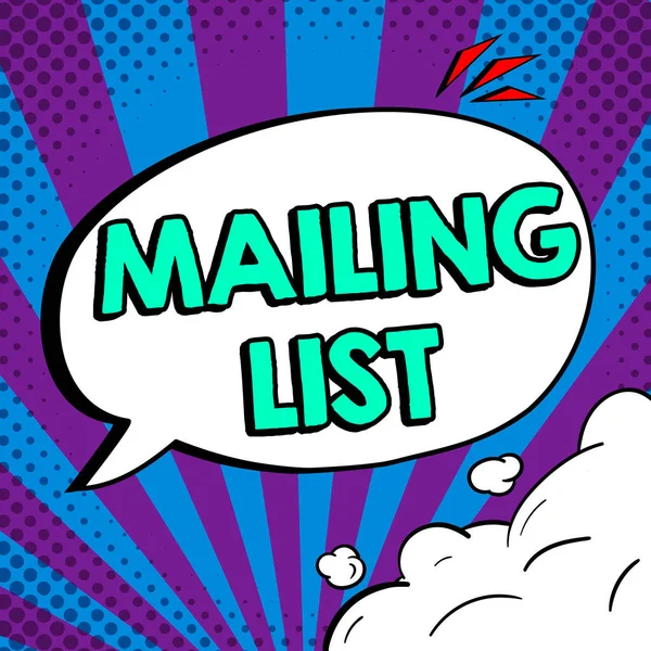 Wyświetlanie Listy Mailingowej Business Approach List People Who Subscribe Periodic — Zdjęcie stockowe