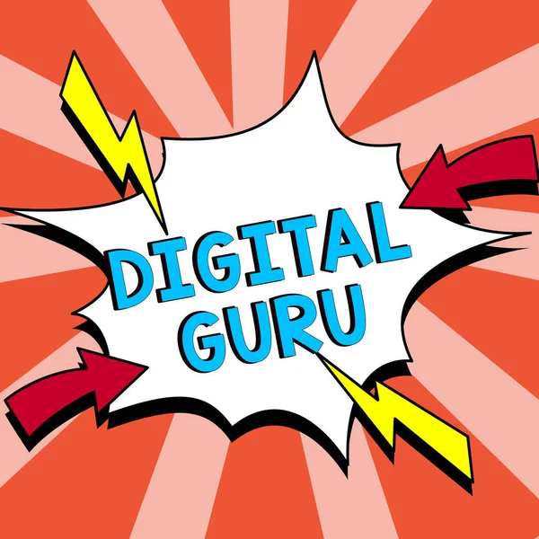 Handwriting Text Digital Guru Business Idea Teacher Intellectual Guide Matters — Zdjęcie stockowe