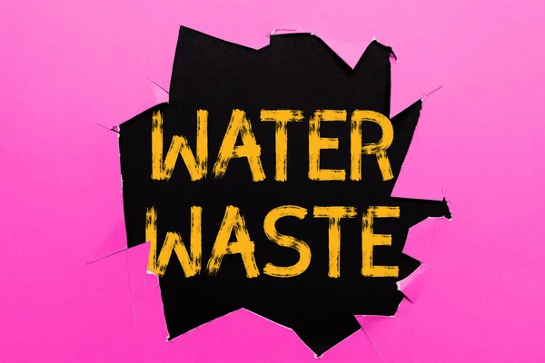 Szöveg Megjelenítése Water Waste Business Overview Liquid Has Used Part — Stock Fotó