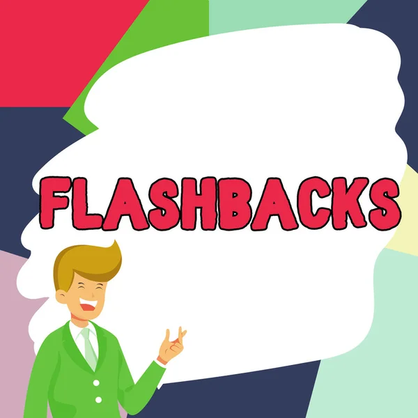 Conceptuele Bijschrift Flashbacks Business Aanpak Onderbreking Van Chronologische Sequentie Door — Stockfoto