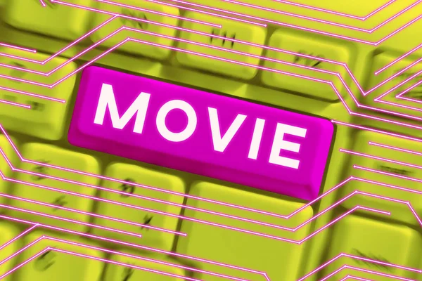 Movie Conceptual Photo Cinema Motion Piction Video Ekranda Gösterilmiştir — Stok fotoğraf