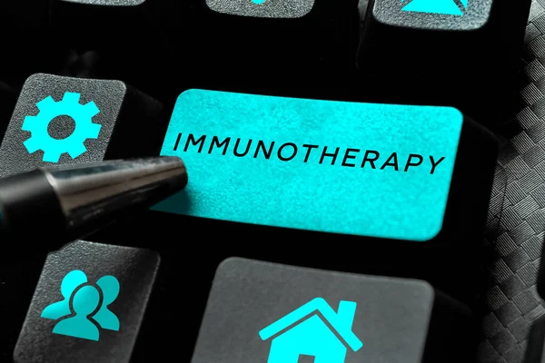 Texto Manuscrito Inmunoterapia Palabra Escrito Tratamiento Prevención Enfermedades Que Implica —  Fotos de Stock