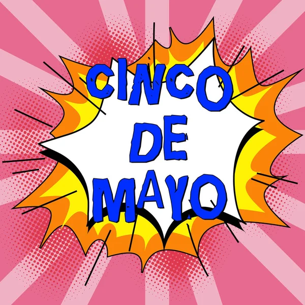 Inspiration Visar Tecken Cinco Mayo Internet Concept Mexikansk Amerikanskt Firande — Stockfoto