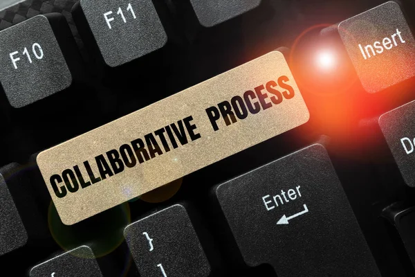 Conceptual Display Collaborative Process Word Written People Organizations Work Achieve — Stock Photo, Image
