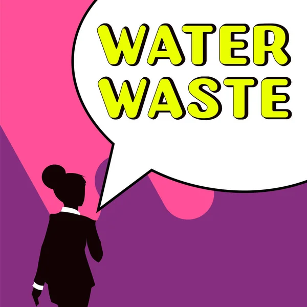 Inspiration Showing Sign Water Waste Concept Meaning Liquid Has Been — Stock Photo, Image