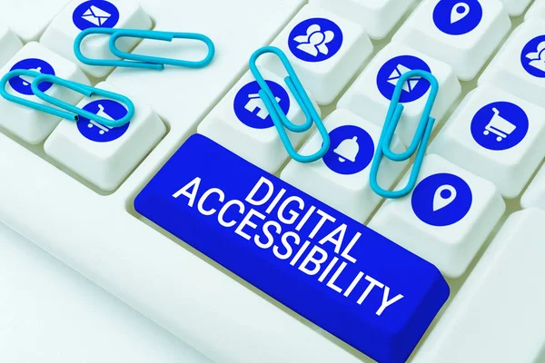 Text Showing Inspiration Digital Accessibility Concept Meaning Electronic Technology Generates — Stock Photo, Image