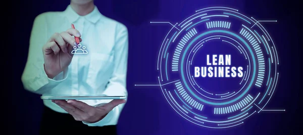 Kavramsal Manşet Lean Business Business Genel Bakış Verimlilikten Ödün Vermeden — Stok fotoğraf