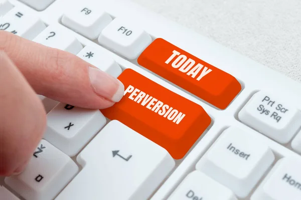Conceptual Display Perversion Word Describes One Whose Actions Deemed Socially — Stock Photo, Image