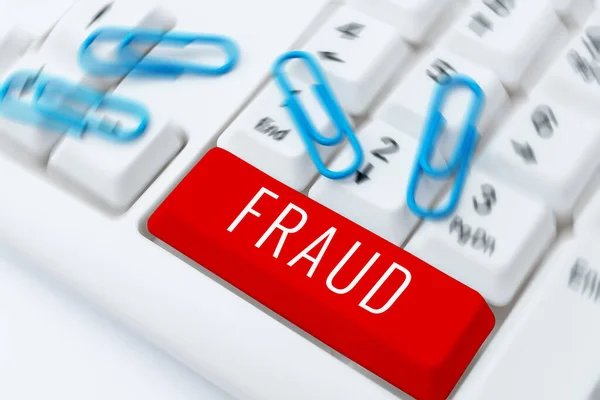 Conceptual Display Fraud Business Showcase Wrongful Criminal Deception Intended Result — Stock Photo, Image