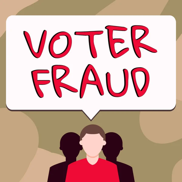 Hand Writing Sign Voter Fraud Business Concept Formal Indication Choice — Stockfoto