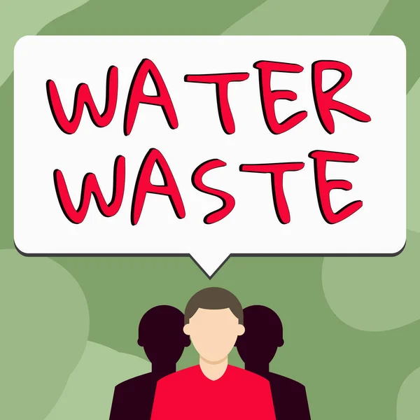 Wyświetlacz Koncepcyjny Odpady Wodne Ciecz Podejścia Biznesowego Która Została Wykorzystana — Zdjęcie stockowe
