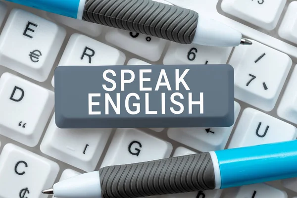 Handwriting Text Speak English Word Written Study Another Foreign Language — Stock Photo, Image