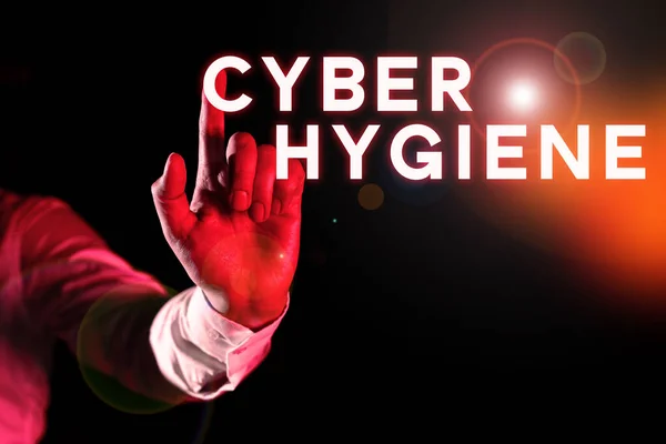 Conceptual Display Cyber Hygiene Business Overview Steps Computer Users Take — Fotografia de Stock