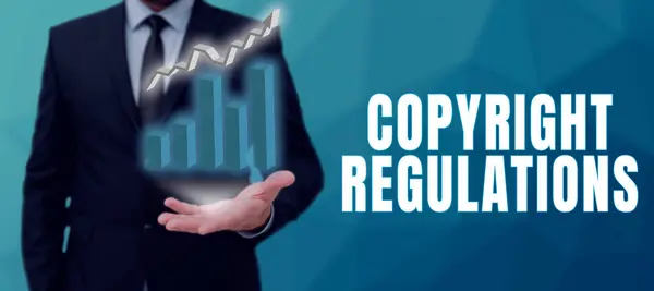 Inspiración Que Muestra Signo Reglamentos Copyright Palabra Escrito Cuerpo Ley —  Fotos de Stock