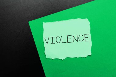 Kavramsal manşet Şiddet, İş Denetleme Fiziksel güç kullanımını yaralama, kötüye kullanma, zarar verme veya yok etme