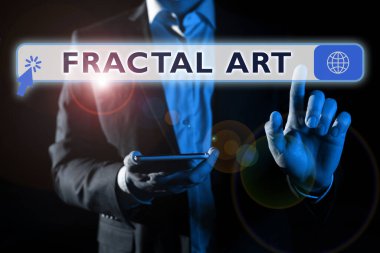 İlham kaynağı olan Fraktal Sanatı gösteren metin, açık tartışmada kullanılan web sitesinin yeri veya bölümü için sözcük