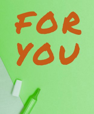 Senin için kavramsal görüntü, Hediye Sözcüğü özel olarak hazırlanmış tebrik kartı.