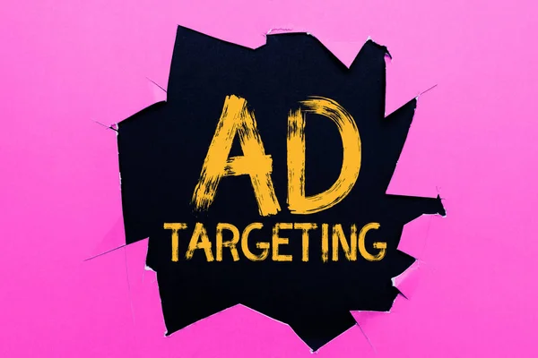 Handgeschriebenes Zeichen Targeting Word Targeting Für Die Empfänglichsten Zielgruppen Mit — Stockfoto