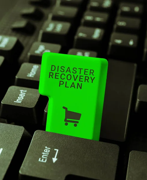Χειρόγραφο Κείμενο Disaster Recovery Plan Επιχειρηματική Επισκόπηση Έχοντας Εφεδρικά Μέτρα — Φωτογραφία Αρχείου