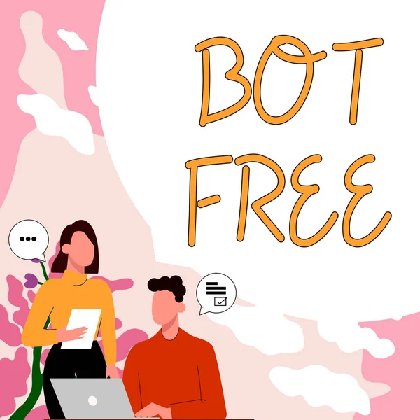 Texto Que Muestra Inspiración Bot Free Business Approach Programa Informático — Foto de Stock