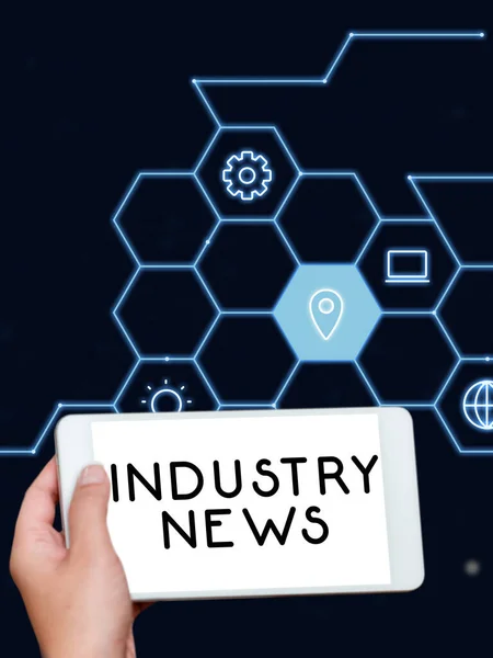 Inspiration Showing Sign Industry News Business Overview Technical Market Report — Stock Fotó